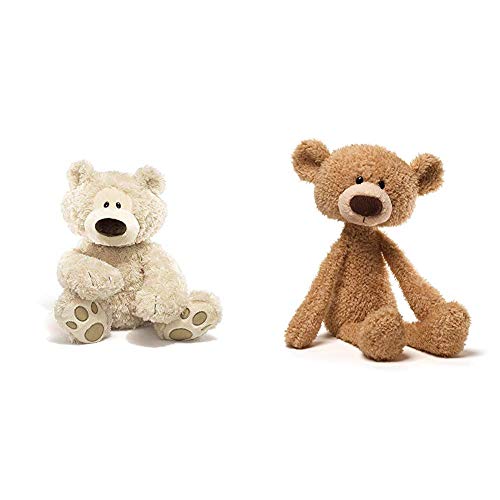 GUND Philbin Teddy Bear Large Stuffed Animal Plush, Beige, 18" & Toothpick Teddy Bear Stuffed Animal Plush Beige, 15"