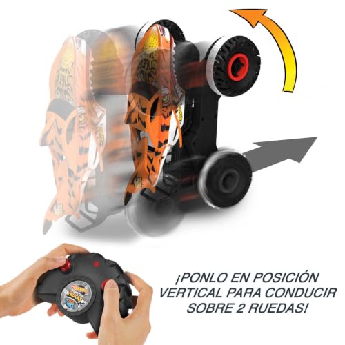 Miniatura 6 de Hot Wheels Monster Trucks Coche Teledirigido, Coche de Juguete Radio Control teledirigido Tiger Shark Unstoppable, vehículo Todoterreno, +3 años, HGV87