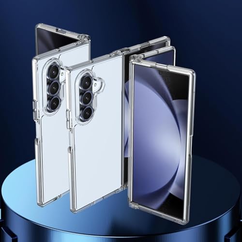 Image of TechTrendz Ultra Hybrid Transparent Case for Samsung Galaxy Z Fold 7 Case, Galaxy Z Fold 7 Back Cover TPU Shockproof Military-Grade Drop-Proof Anti Yellowing Clear Cover Phone Case for Galaxy Z Fold7