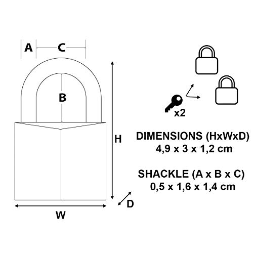 Image of Master Lock 130D Solid Brass Padlock, 1-3 /16-inch