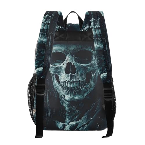 Clear Backpack Skull Gothic Retro, PVC Transparent Bag with Large Capacity for Boys, Girls, Men, Women, See Through Bookbag for School Work College Travel3
