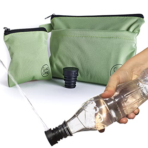 CuloClean Bidet Portable. Bidet de Voyage. Le bidet portable le plus discret. Compatible avec n'importe quelle bouteille en plastique. Portatif, hygiénique, amovible (CuloClean, Sacs + 1pcs Noir)