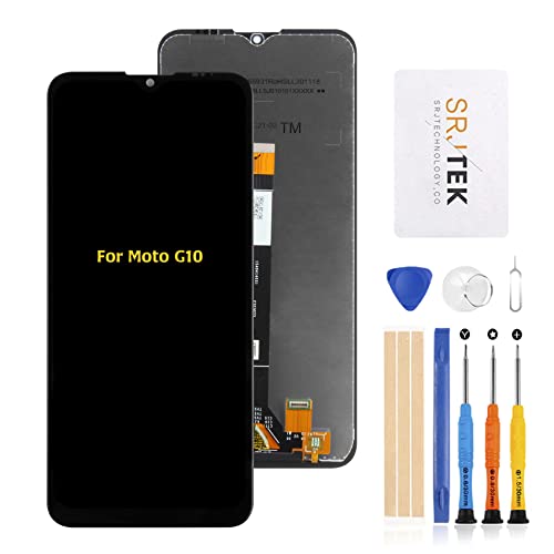 SRJTEK For Motorola Moto G10 XT2127 tpl ʌCp ^b`plZbg 6.5C` XT2127-1 XT2127-2 fɑΉ LCDfBXvC^b`XN[ fW^CU[ Cp[c Ht