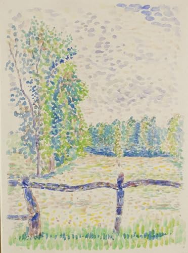 La Barrière Eragny Meadows di Lucien Pissarro para regalo de aniversario 60x90cm