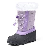 K KomForme Boys & Girls Snow Boots Insulated Fur Lined Warm Anti-Slip Waterproof Winter Boot (Toddler/Little Kid/Big Kid)