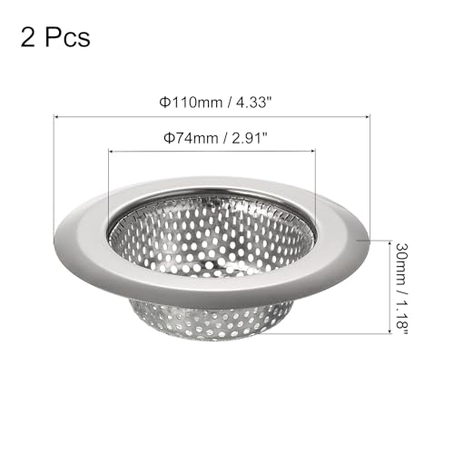 uxcell 2 piezas colador de acero inoxidable para fregadero de cocina miniatura 2