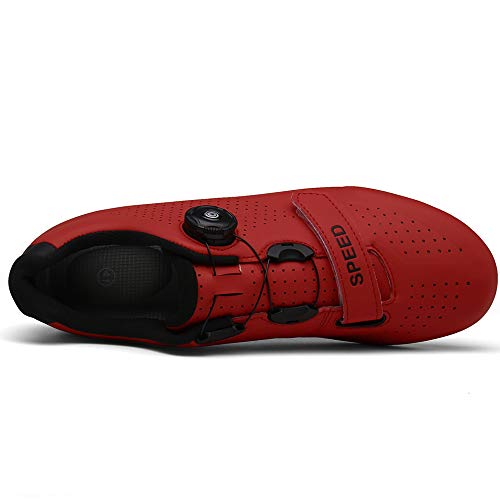 Men Road Bike Cycling Shoes Premium Microtex Shoes with Cleat Men SPD Shoes Black White Men Cycling Spinning Shoes