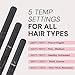L'ANGE HAIR Le Duo Flex 360° Airflow Titanium Styler | Curling Iron with Adjustable Settings Creates Waves | Air Flow Styler Enhances Volume Locks | Dual Voltage Tool for All Hair Types (Black)