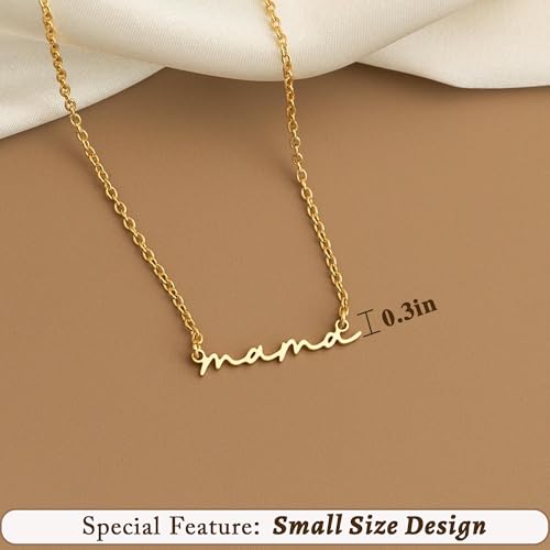 Custom Tiny Name Necklaces for Women, 18k Gold Plated Delicate Name Necklace Personalized with Curb/Cable Chain, Dainty Birthday Jewelry Gifts for Mom2