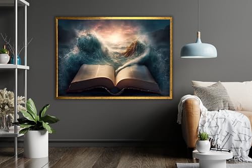 Fresque religieuse et affiche chretienne 70x100cm, le cadeau ideal de mariage chretien - 2