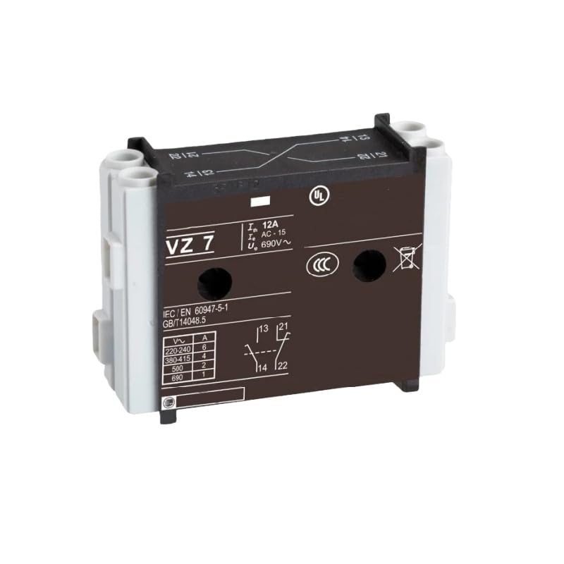 VZ20 disconnector Switch Auxiliary Contact Module, with 2 Auxiliary Contacts.