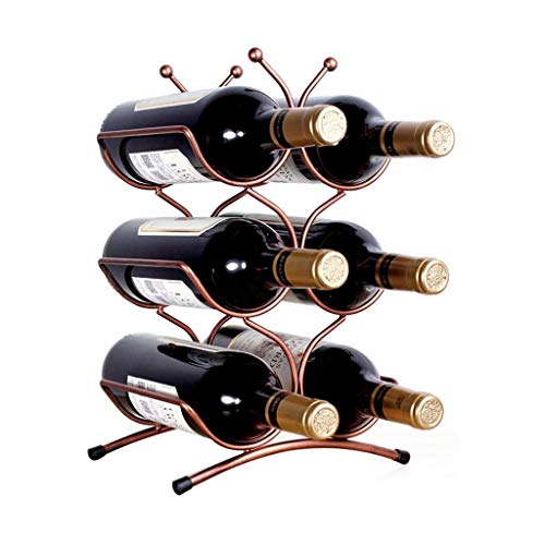 Soporte para vino de hierro forjado 6 botellas miniatura 1