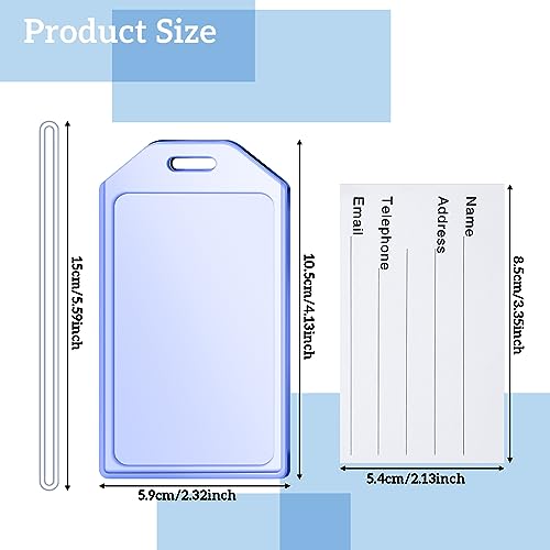 Clear Cruise Luggage Tags with Loops Heavy Duty PVC Tag Suitcases Identification ID Card with Business Card Insert2