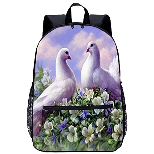 Mochila para adolescentes de paloma impresa en 3D de 45x30x15cm
