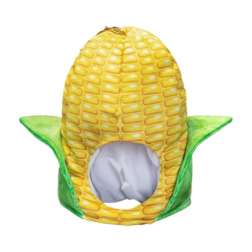 Disfraz de sombrero de maíz, ropa de comida de sombrero de maíz, ropa divertida de sombrero de maíz, sombrero de festival de, sombrero de felpa único creativo de decoración de granja