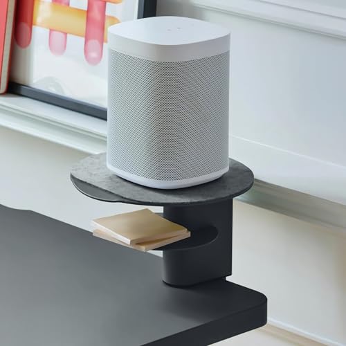 Image of Branch Desk Perch - Elevated Desk Clamp Shelf for Monitors, Laptops, and Accessories - Powder-Coated Steel with Felt-Lined Platform - Two Tier Organizer - White