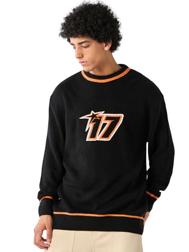 Image of Bewakoof Men's Acrylic Super Loose Fit Sweater | Sweaters for Men Winter Wear