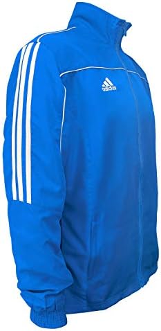 adidas Combat Sports 3-Stripes 100% Polyester Long Sleeve Light Track Jacket - Blue White - X-Large