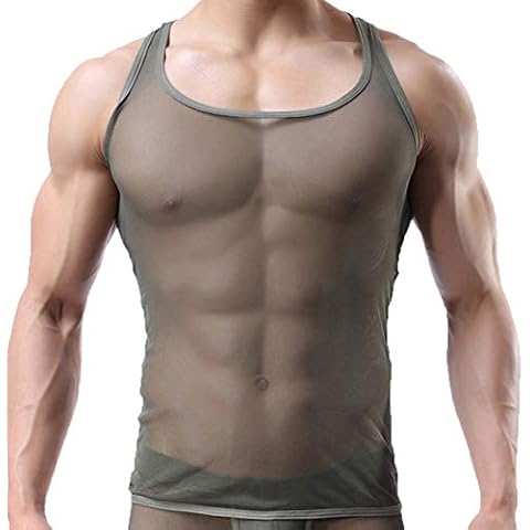 Uneihoiz Men's Summer Mesh Tank Top Cover