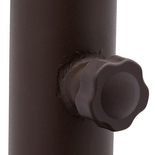 86 lbs. brown patio umbrella base with hidden wheels 86 Lbs Brown Patio Umbrella Base With Hidden Wheels