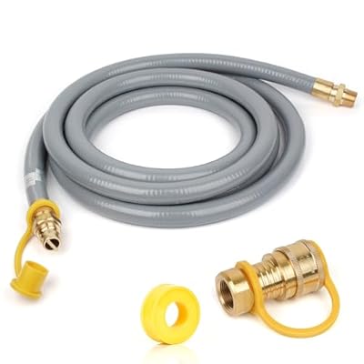 3/4" ID Natural Gas Hose,Quick Connect Fittings for NG/LP Propane Appliances, Grill,Patio Heaters,Generators, Indoors & Outdoors (36FT Natural Gas Hose)