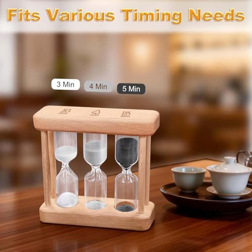 Horloge de sable en bois naturel authentique et durable - 7