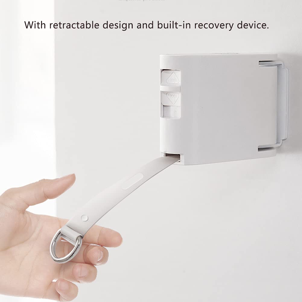 Tendedero para Colgar En La Pared del Hogar De 13 Pies, Cuerda Telescópica Retráctil para Tendedero, Tendedero para Interiores Y Exteriores, para Colgar Ropa Seca Y Húmeda