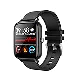 Smart Watch Wasserdichter Sport Smartwatch Herzfrequenz-Tracking-Gerät Armbanduhr Schwarz Praxis Tragbares Werkzeug