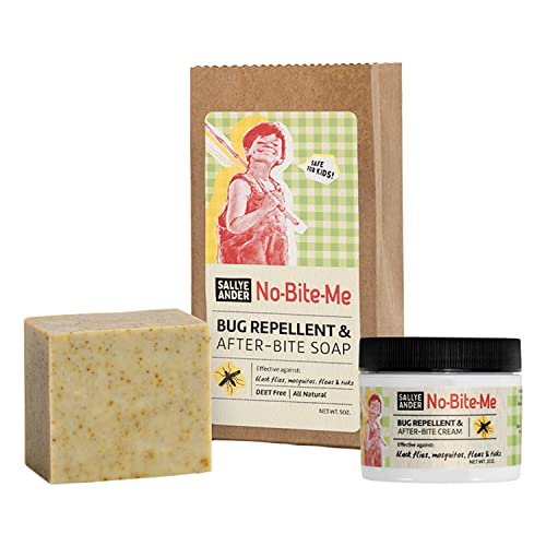 SallyeAnder No-Bite-Me Natural Mosquito Repellent Cream & Soap Set - DEET-Free Bug Repellent for...