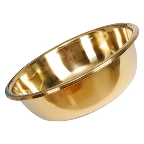 Tazón acero inoxidable dorado 32 cm para cocina miniatura 1