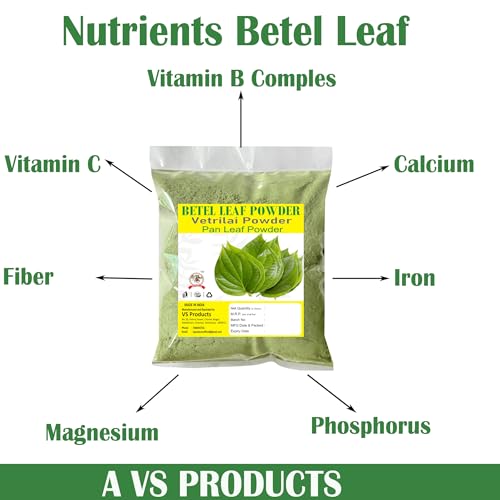 Betel Leaf Powder, 100g, Vetrilai, Banarasi Paan, Paan Leaf Powder, For Helpful in Reduces Bloating, Gut Inflammation, Improves Digestion (Pack of 2 x 50g)