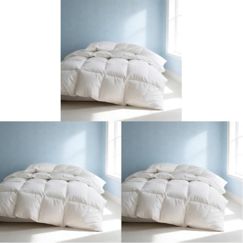 Image of Martha Stewart Luxury White Goose Feathers Down Fiber Comforter King Size (Pack of 3)
