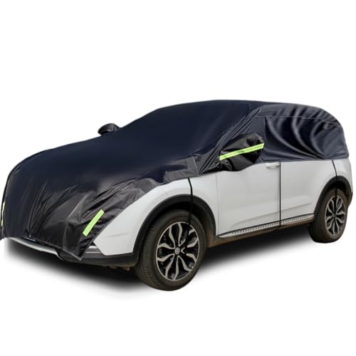 Konnfeir Demi Housse de Voiture Hiver été Voiture Extérieure Demi Couverture Imperméable Auto pour étanche à la poussière Universel Tissu Oxford 420D...