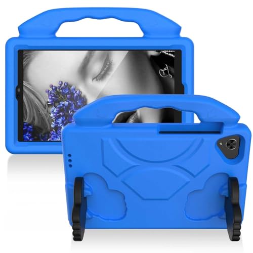 Coque Lenovo Tab One 8.7" K9 (2025) en mousse EVA antichoc bleue pour enfant