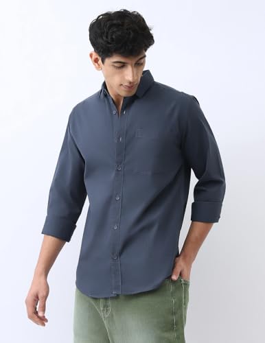 Image of Urbano Fashion Men's Cotton Full Sleeve Regular Fit Casual Solid Shirt