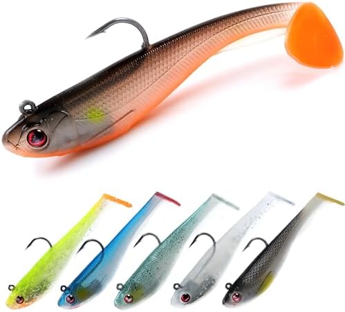 𝗘𝗫𝗔𝗨𝗥𝗔𝗙𝗘𝗟𝗜𝗦 Fishing Gear Fishing Lures Paddle Tail Swim baits Sof...