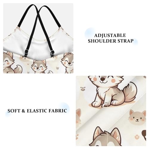 ALAZA Cute Wolf Girls One Piece Swimsuit Swimwear Beach Sport Bathing Suit3