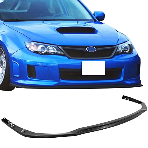 Required S209 Under Spoiler Installation - 2018-2020 Subaru WRX STI 8 Front Bumper Lip Compatible with 2011-2014 Subaru Impreza WRX & STI, V-Limited Style Black PP Front Lip Finisher Under Chin Spoiler Add On Kit by IKON MOTORSPORTS, 2012 2013