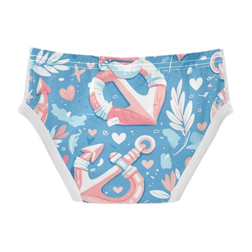 KLL Ocean Themed Anchors Toddler Boy Cotton Athletic Underwear Breathable Undies2