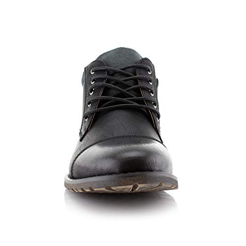 Image of Polar Fox Men's Casual Cap-Toe Ankle Boot Collection | Lace-Up Work, Combat, and Chukka Styles