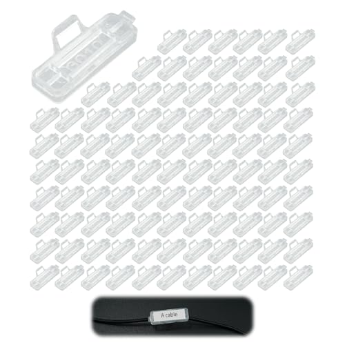 Étiquettes Pour Câbles, 100 Pièces, Marqueurs Réutilisables, Étanches Avec Serre-Câbles, Faciles À Installer, Idéales Pour Appareils Ménagers Et Bureau