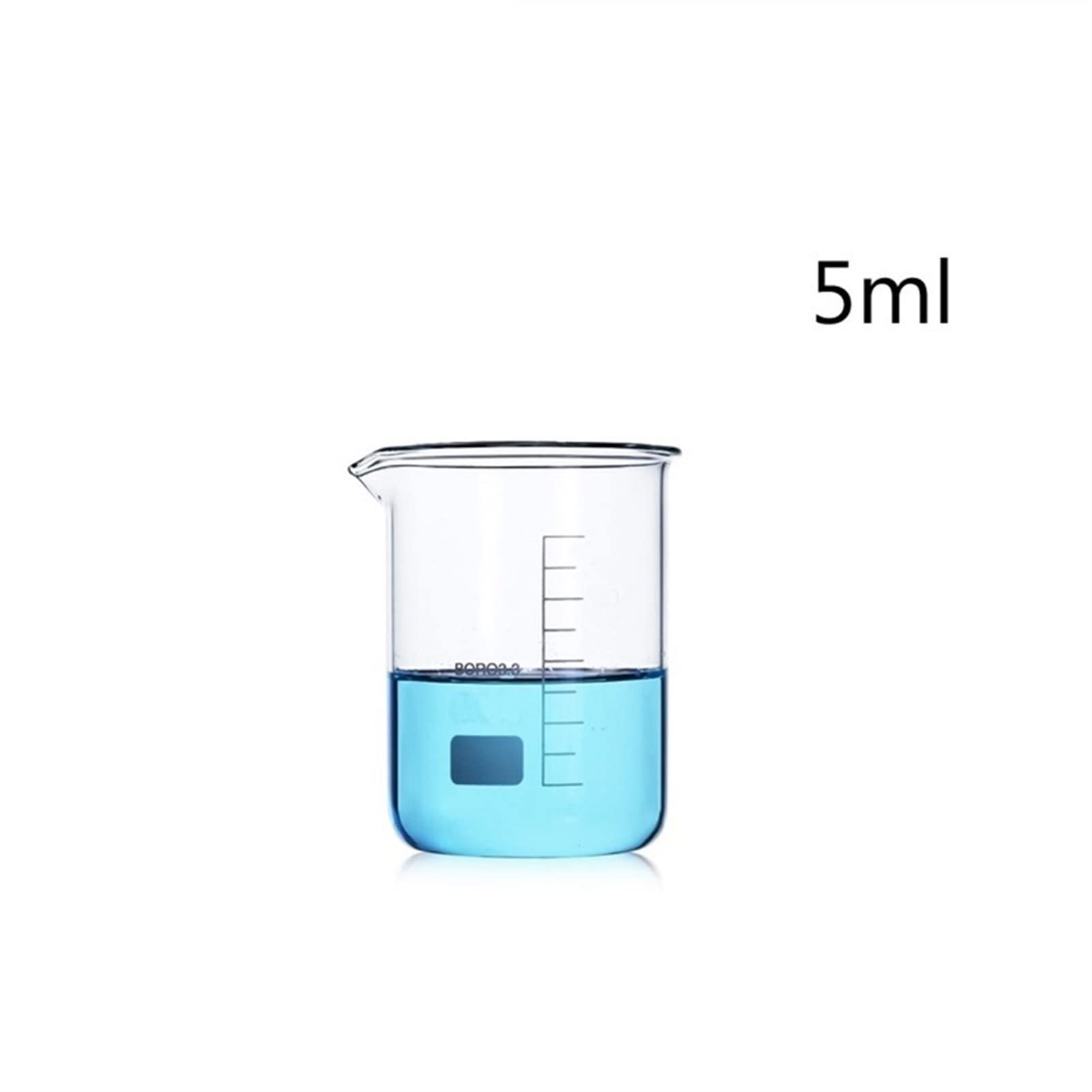 5 ml szklany kubek 3,3 szkło borokrzemowe odporność na wysoką temperaturę kubek laboratoryjny sprzęt do wyrobów szklanych - opakowanie 20 szt. (pojemność: 5 ml) (5 ml)