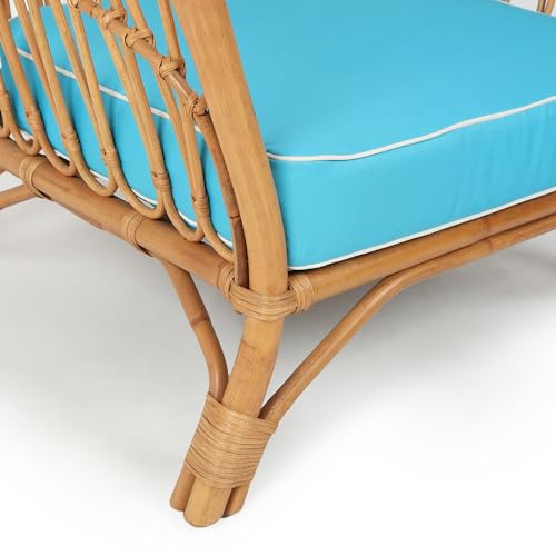 Image of Habere India-All the Cultures Fabricating India Cane Lounge Chairs | Cane Outdoor Furniture | Garden Chair | Bamboo Balcony Chair | Bamboo Accent Chairs (83W x 65D x 80H cm)