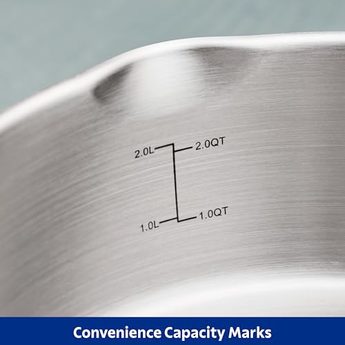 Image of Tramontina Tempo Tri-Ply Base Stainless Steel 3.5-Quart Saute Pan with Glass Lid, Induction-Ready Cooking Pan, Oven-Safe, Dishwasher-Safe