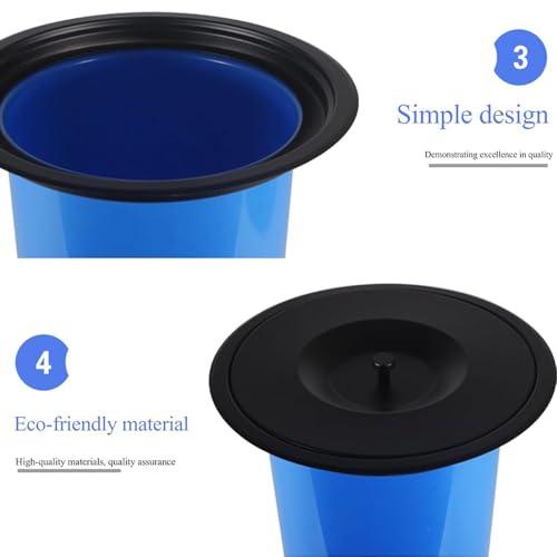 Caneca de basura empotrada redonda 5L negra miniatura 3