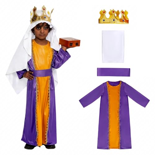 Disfraz infantil de los 3 Reyes Magos para niños