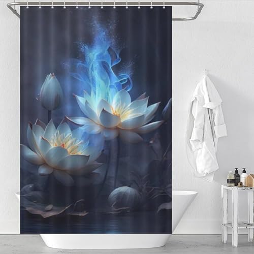 Rideau de douche imperméable en polyester lavable pour baignoire 122x183cm - 2