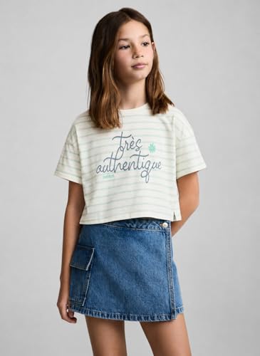 Image of Alan Jones Clothing Girls Crop T-Shirt | Short Length Drop Shoulder Tee | Printed Casual Top for Girls