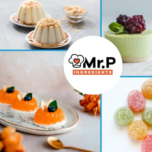 Mr.P Ingredients Agar Agar Pulver 100g, Natürliches und Pflanzliches Lebensmittelverdickungsmittel für Gelees, Dessert und Molekularküche und Mixologie, Glutenfrei, Ohne GVO, Halal, Koscher, Vegan