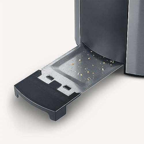 Image of Severin 2589-000 AT 2589 Automatic Toaster, Incl. Roll Attachment, 2 Grid Combs, 800 W, Stainless Steel /Black